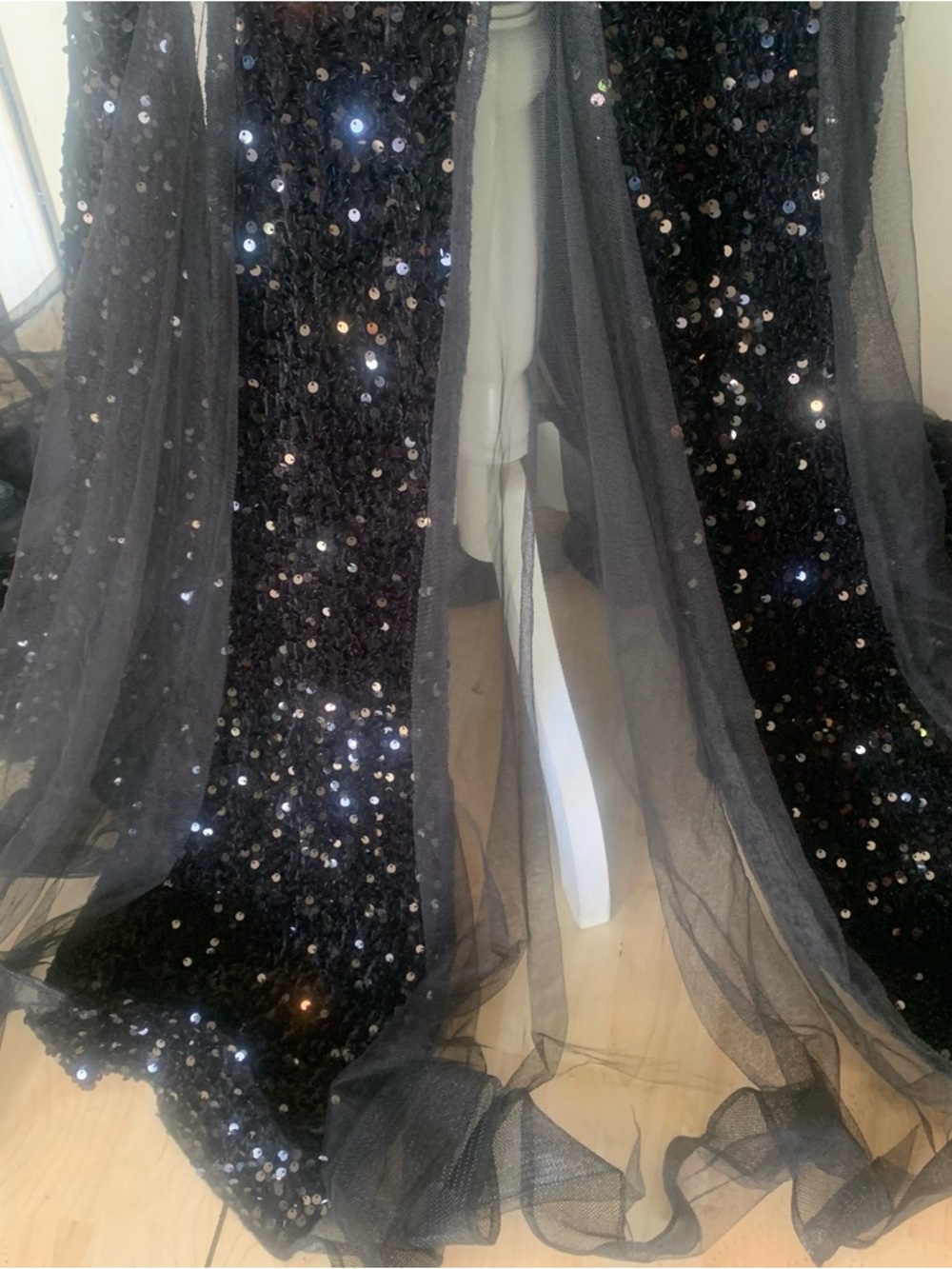 Twilight black sequin gown Size 1X from Fashion Nova. - Picture 16 of 16